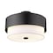 Z-Lite Counterpoint Semi Flush Mount, 3-Light, 18 In.W x 12.25 In.H, Matte Black/White 495SF18-MB - alternate 7